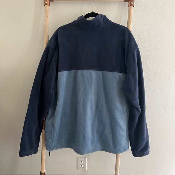 Men’s Columbia Fleece Jacket XXL Full Zip Blue - Picture 2 of 11